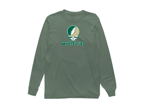 South Florida Stealie Premium Unisex Long-Sleeve — Design: South Florida University of — Light Green