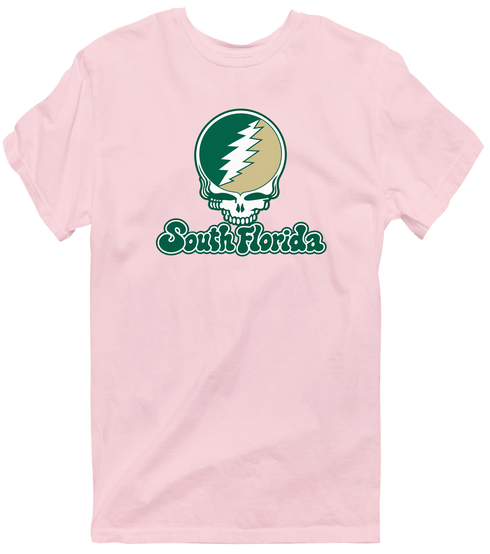 South Florida Stealie Premium Unisex T-Shirt — Design: South Florida University of — Light Pink