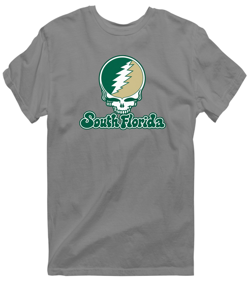 South Florida Stealie Premium Unisex T-Shirt — Design: South Florida University of — Dark Heather