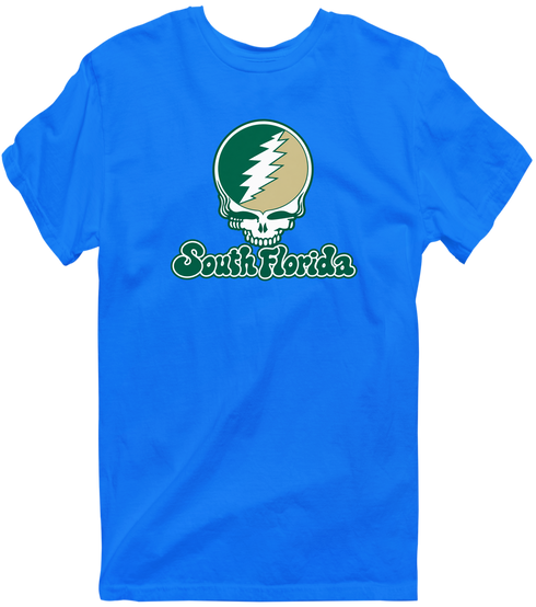 South Florida Stealie Premium Unisex T-Shirt — Design: South Florida University of — Royal