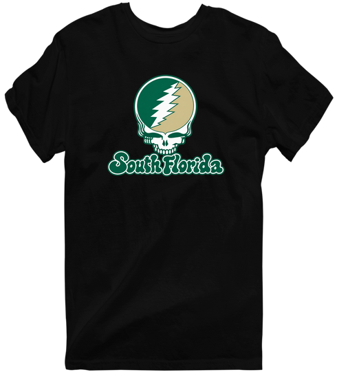 South Florida Stealie Premium Unisex T-Shirt — Design: South Florida University of — Black