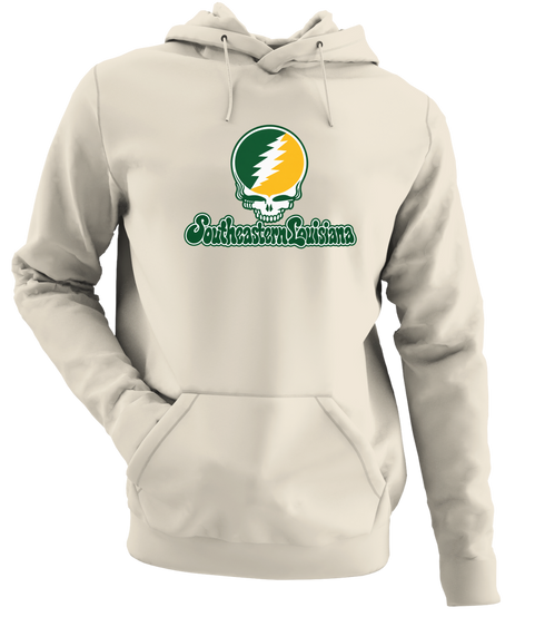 Southeastern Louisiana Stealie Premium Unisex Hoodie — Design: Southeastern Louisiana University — Sand
