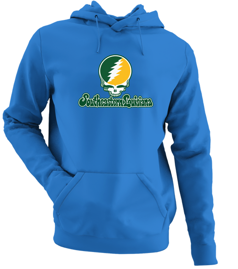 Southeastern Louisiana Stealie Premium Unisex Hoodie — Design: Southeastern Louisiana University — Heather Royal