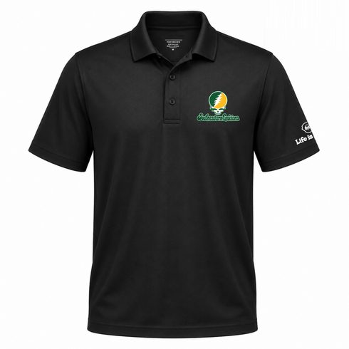 Southeastern Louisiana Stealie Premium Unisex Polo — Design: Southeastern Louisiana University — Black