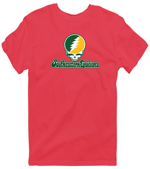 Southeastern Louisiana Stealie Premium Unisex T-Shirt — Design: Southeastern Louisiana University — Heather Red