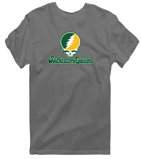 Southeastern Louisiana Stealie Premium Unisex T-Shirt — Design: Southeastern Louisiana University — Charcoal