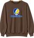 Southeastern Oklahoma Stealie Premium Unisex Crewneck — Design: Southeastern Oklahoma State University — Brown