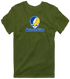 Southeastern Oklahoma Stealie Premium Unisex T-Shirt — Design: Southeastern Oklahoma State University — Military Green