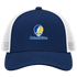 Southeastern Oklahoma Stealie Premium Unisex Trucker Cap — Design: Southeastern Oklahoma State University — Navy/White