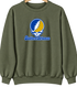 Southern Arkansas Stealie Premium Unisex Crewneck — Design: Southern Arkansas University — Military Green