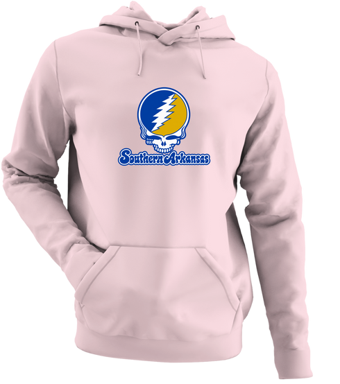 Southern Arkansas Stealie Premium Unisex Hoodie — Design: Southern Arkansas University — Light Pink