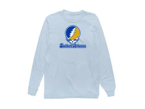 Southern Arkansas Stealie Premium Unisex Long-Sleeve — Design: Southern Arkansas University — Chambray