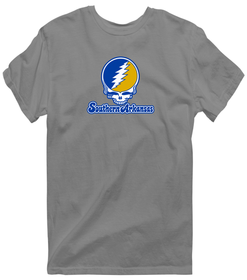 Southern Arkansas Stealie Premium Unisex T-Shirt — Design: Southern Arkansas University — Dark Heather