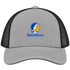Southern Arkansas Stealie Premium Unisex Trucker Cap — Design: Southern Arkansas University — Heather Grey/Black
