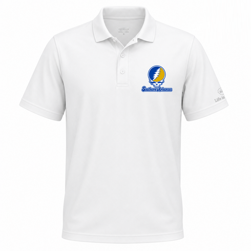 Southern Arkansas Stealie Premium Unisex Polo — Design: Southern Arkansas University — White
