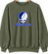 Southern Connecticut Stealie Premium Unisex Crewneck — Design: Southern Connecticut State University — Military Green