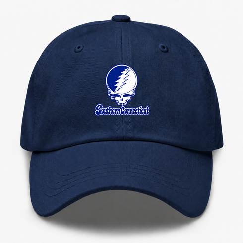 Southern Connecticut Stealie Premium Unisex Dad Hat — Design: Southern Connecticut State University — Navy
