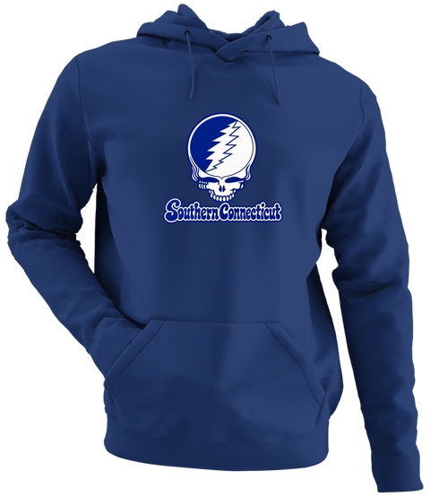 Southern Connecticut Stealie Premium Unisex Hoodie — Design: Southern Connecticut State University — Navy