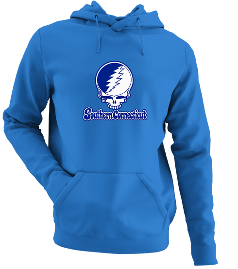 Southern Connecticut Stealie Premium Unisex Hoodie — Design: Southern Connecticut State University — Heather Royal