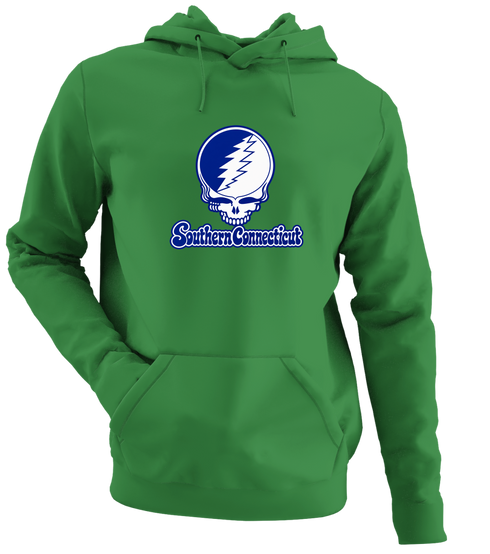 Southern Connecticut Stealie Premium Unisex Hoodie — Design: Southern Connecticut State University — Irish Green