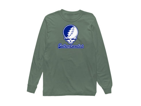 Southern Connecticut Stealie Premium Unisex Long-Sleeve — Design: Southern Connecticut State University — Light Green