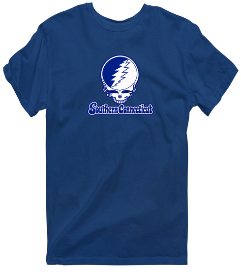 Southern Connecticut Stealie Premium Unisex T-Shirt — Design: Southern Connecticut State University — Navy
