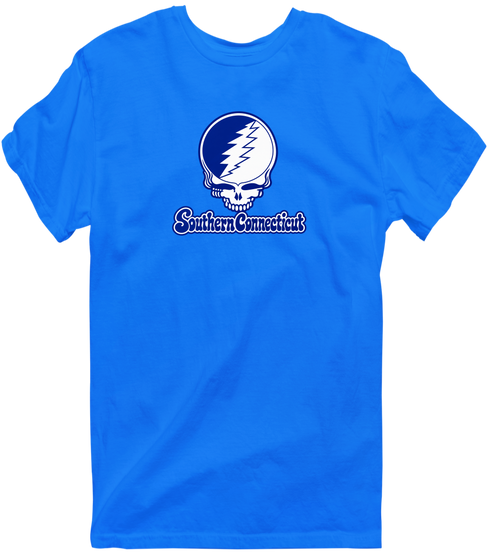 Southern Connecticut Stealie Premium Unisex T-Shirt — Design: Southern Connecticut State University — Royal