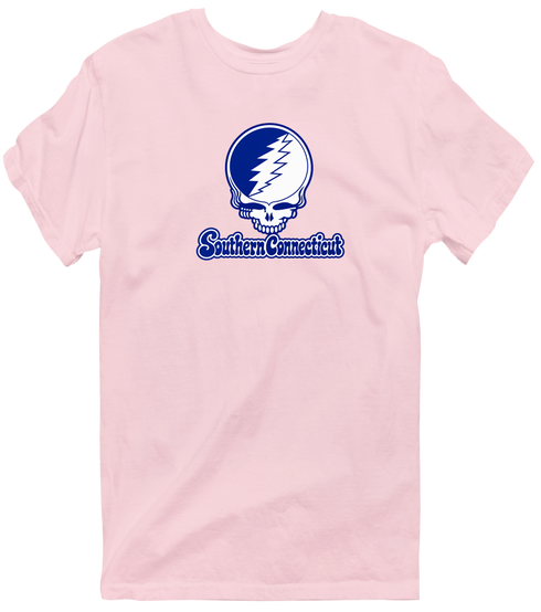 Southern Connecticut Stealie Premium Unisex T-Shirt — Design: Southern Connecticut State University — Light Pink