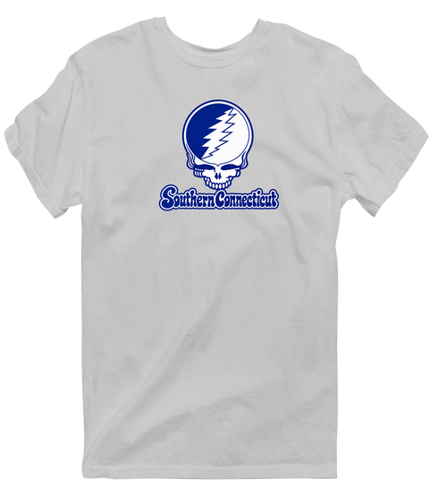 Southern Connecticut Stealie Premium Unisex T-Shirt — Design: Southern Connecticut State University — Sport Grey