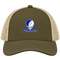 Southern Connecticut Stealie Premium Unisex Trucker Cap — Design: Southern Connecticut State University — Moss/Khaki