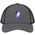 Southern Connecticut Stealie Premium Unisex Trucker Cap — Design: Southern Connecticut State University — Charcoal/Black