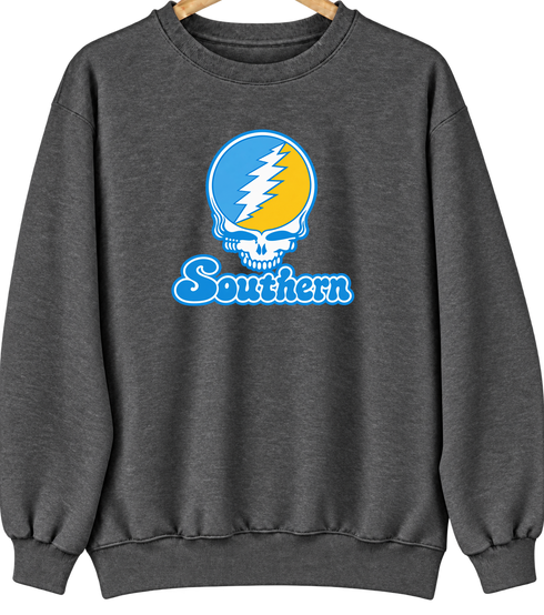Southern Stealie Premium Unisex Crewneck — Design: Southern University — Dark Heather
