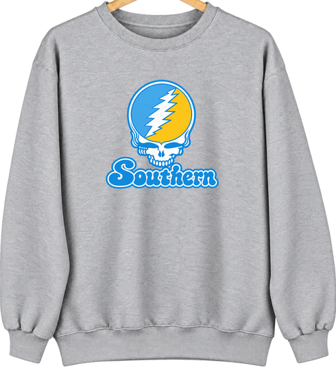 Southern Stealie Premium Unisex Crewneck — Design: Southern University — Sport Grey