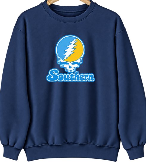 Southern Stealie Premium Unisex Crewneck — Design: Southern University — Navy
