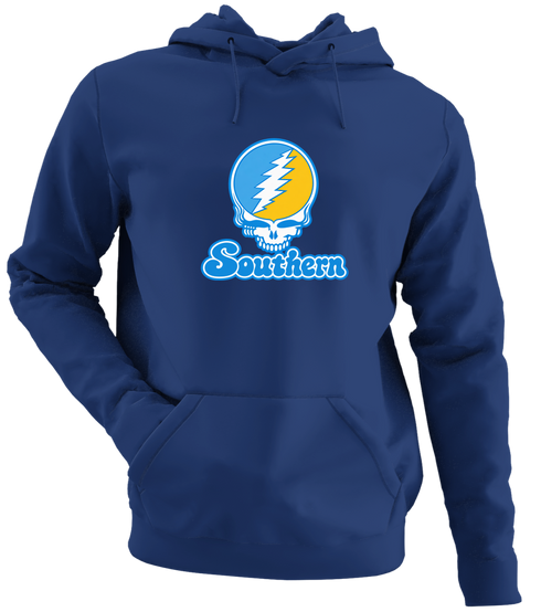 Southern Stealie Premium Unisex Hoodie — Design: Southern University — Navy