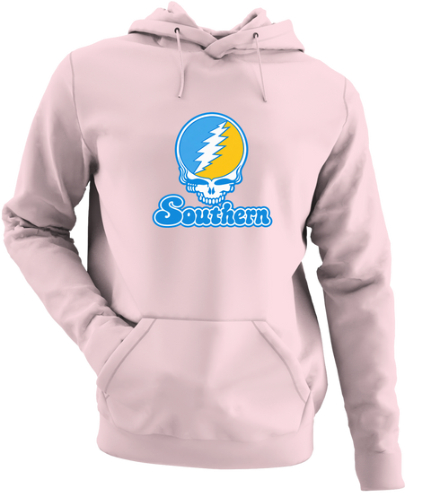 Southern Stealie Premium Unisex Hoodie — Design: Southern University — Light Pink
