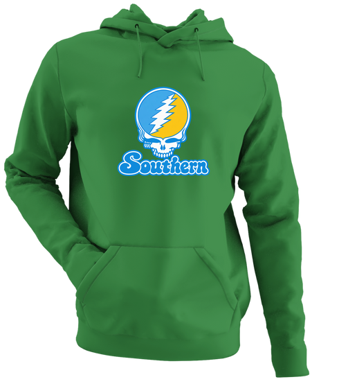 Southern Stealie Premium Unisex Hoodie — Design: Southern University — Irish Green