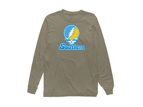 Southern Stealie Premium Unisex Long-Sleeve — Design: Southern University — Sandstone