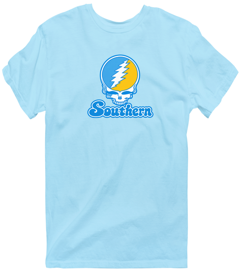 Southern Stealie Premium Unisex T-Shirt — Design: Southern University — Light Blue