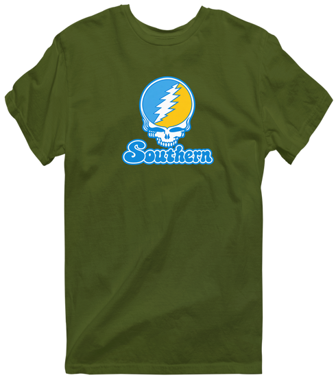 Southern Stealie Premium Unisex T-Shirt — Design: Southern University — Military Green