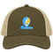 Southern Stealie Premium Unisex Trucker Cap — Design: Southern University — Moss/Khaki