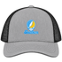 Southern Stealie Premium Unisex Trucker Cap — Design: Southern University — Heather Grey/Black