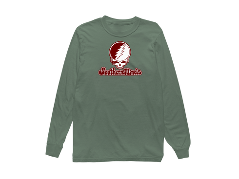 Southern Illinois Stealie Premium Unisex Long-Sleeve — Design: Southern Illinois University — Light Green
