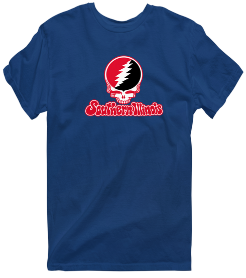 Southern Illinois Stealie Premium Unisex T-Shirt — Design: Southern Illinois University Edwardsville — Navy