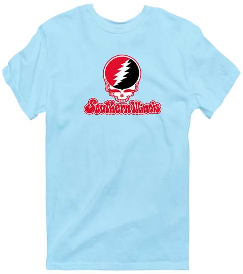 Southern Illinois Stealie Premium Unisex T-Shirt — Design: Southern Illinois University Edwardsville — Light Blue