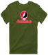 Southern Illinois Stealie Premium Unisex T-Shirt — Design: Southern Illinois University Edwardsville — Military Green
