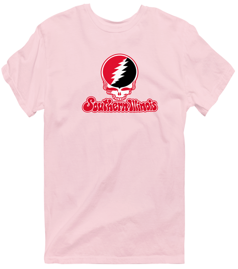 Southern Illinois Stealie Premium Unisex T-Shirt — Design: Southern Illinois University Edwardsville — Light Pink