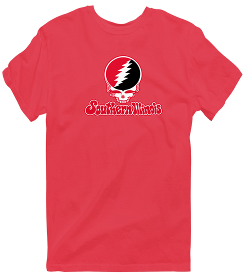 Southern Illinois Stealie Premium Unisex T-Shirt — Design: Southern Illinois University Edwardsville — Heather Red