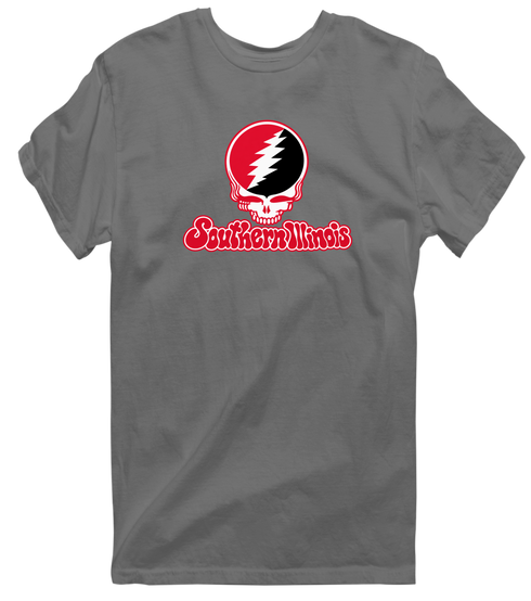 Southern Illinois Stealie Premium Unisex T-Shirt — Design: Southern Illinois University Edwardsville — Charcoal