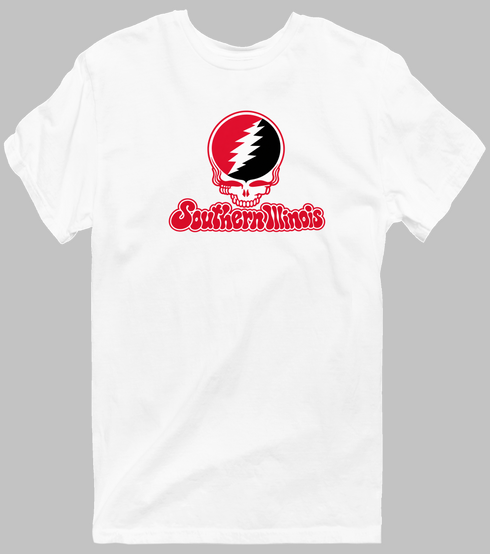 Southern Illinois Stealie Premium Unisex T-Shirt — Design: Southern Illinois University Edwardsville — White